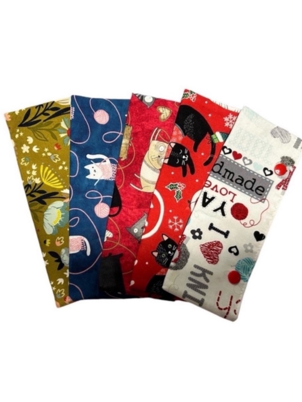 5 Handmade Double Pointed Needle case sleeves